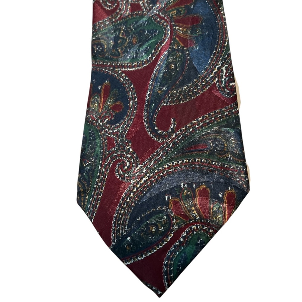 Paisley Pierre Cardin Tie - Red and Green